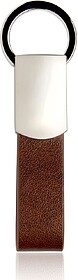 14007037U Dery : Castanho U Porta-chaves em metal mate e PU