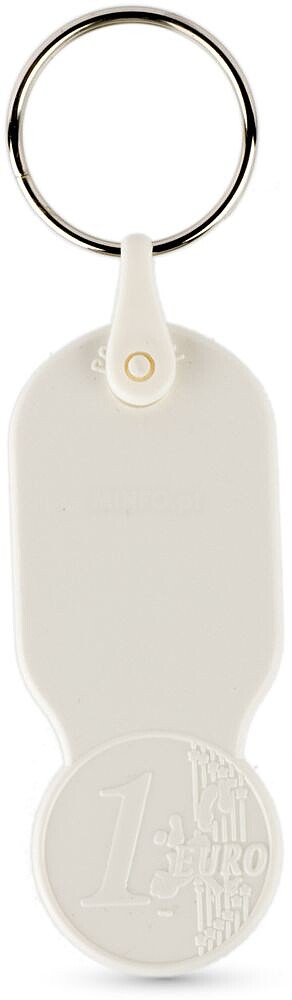 Porta-chaves com ficha € 1,00 para carrinho 140706 Key01
