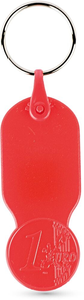 Porta-chaves com ficha € 1,00 para carrinho 140706 Key01