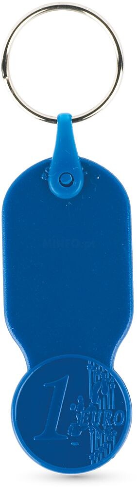 Porta-chaves com ficha € 1,00 para carrinho 140706 Key01