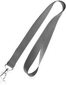 14076496U Polyard : Cinza Escuro U Lanyard em poliéster e m...