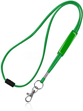 Ribbon Lanyard tubular em poliéster com ajuste em PVC 140812