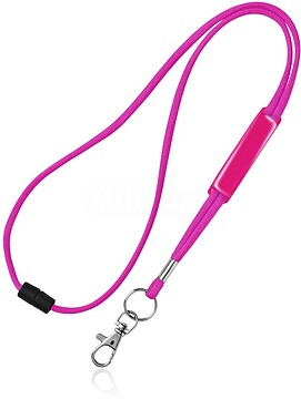 Ribbon Lanyard tubular em poliéster com ajuste em PVC 140812