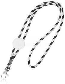 14082011U Lapely : Preto U Lanyard tubular em terylene com a...