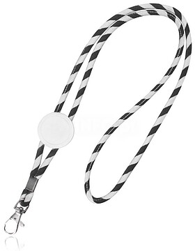 Lapely Lanyard tubular em terylene com ajuste e mosquetão 140820