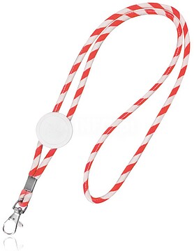 Lapely Lanyard tubular em terylene com ajuste e mosquetão 140820