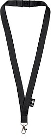 14086211U Lanyeco : Preto U Lanyard em RPET