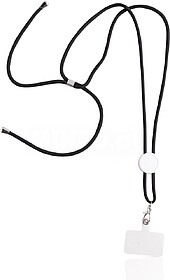 14086411U Daily : Preto U Lanyard porta-telemóvel em RPET