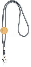 14086595U West : Cinza Claro U Lanyard com ajustável em bam...