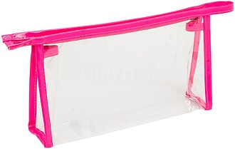 Neoclear - Rosa Fluorescente U Necessaire em PVC transparent...