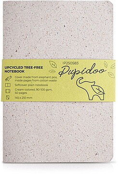 Pupidoo Bloco A5 com capa de matéria orgânica de elefante 250583