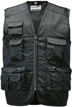 Safish Colete multi-bolsos em sarja de algodão 300499