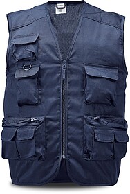 30049966L Safish : Azul Escuro L Colete multi-bolsos em sarj...