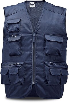 Safish Colete multi-bolsos em sarja de algodão 300499
