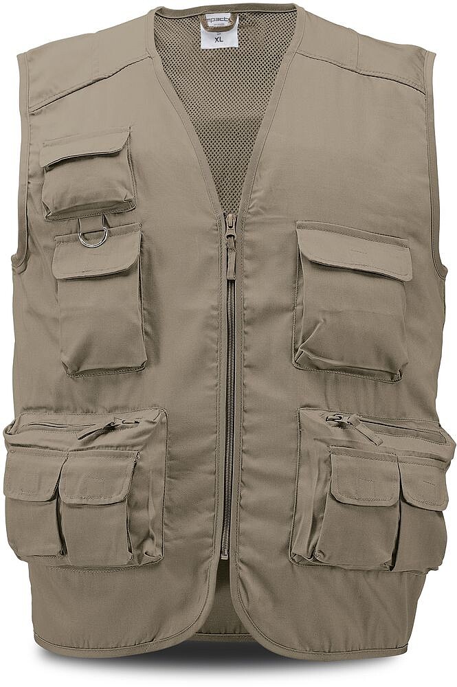 Safish Colete multi-bolsos em sarja de algodão 300499