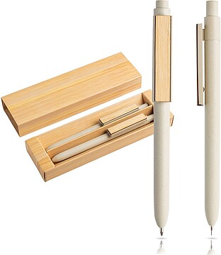 Bamfiber Set Conjunto de esferográfica e lapiseira em fibra de bambu 330379