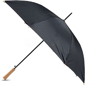 35039211U Newport : Preto U Guarda-Chuva com pega em madeira