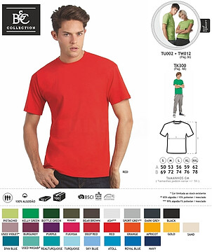 T-SHIRT B&C EXACT 150 CORES : pag.20/16