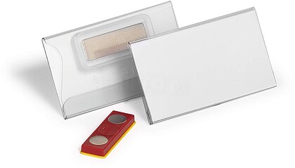 Porta Nomes Horizontal 40x75mm Durable c/Iman 25un Porta Nomes Horizontal 40x75mm Durable c/Iman 25un