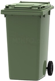 Contentor Polietileno 2 Rodas c/Tampa 240 Litros Verde Conte...