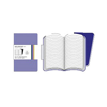ALT-MOL62933346 : Volant de Bolso Pautado Moleskine Lilas Pack 2 unidades, 76 Folhas, Ultimas 16 Folhas Destacaveis, 9x14cm