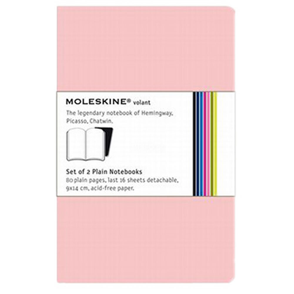 Volant de Bolso Pautado Moleskine Rosa Pack 2 unidades, 76 Folhas, Ultimas 16 Folhas Destacaveis, 9x14cm ALT-MOL83708701