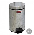 Papeleira Metal Aco Inox c/ Pedal 5 Litros