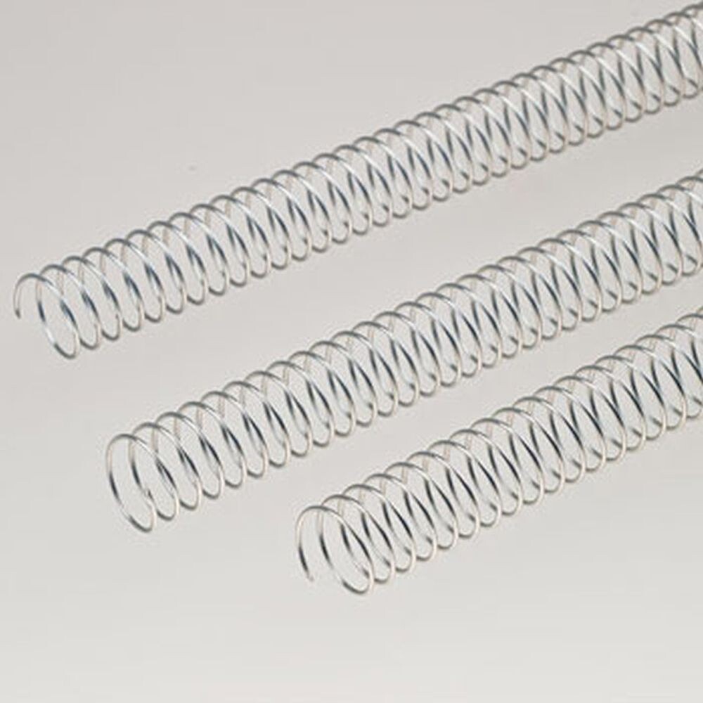 PACK DE 25 ESPIRAIS EM METAL PRATA 50MM : Espiral Metálica Simples FEL-5102301