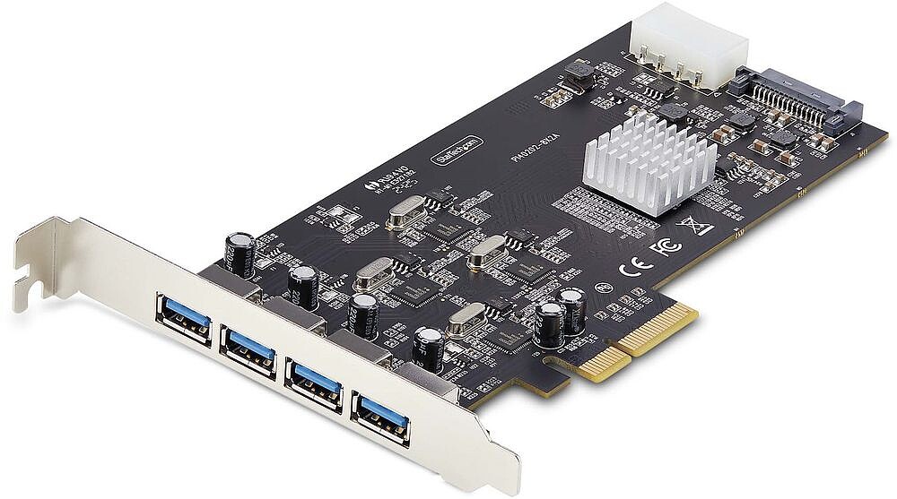 Tarjeta PCIE 4 Puertos USB-A : USB 3.2 5GB - 4 Controladores P5Q4A-USB-CARD
