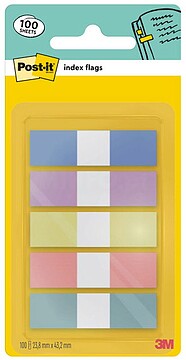 7100396601 : Banderitas separadoras dispensador post-it index flags 683-5 pastelo 11,9x43,2 mm pack de 20 unidades x 5 Banderitas separadoras dispensador post-it index flags 683-5 pastelo 11,9x43,2 mm pack de 20 unidades x 5