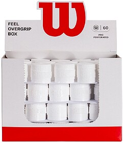 CAIXA 60 OVERGRIPS WILSON BRANCO PRO PERFURADOS