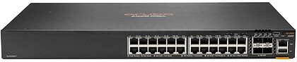JL725B#ABB : HPE Aruba 6200F 24G Class4 PoE 4SFP+ 370W Switch - Interruptor - Distância Máxima de Empilhamento de 10 km - L3 - Administrado - 24 x 10/100/1000 (PoE+) + 4 x 1 Gigabit/ 10 Gigabit SFP+ (ligação ascendente) - montável em trilho - PoE+ (370 W)