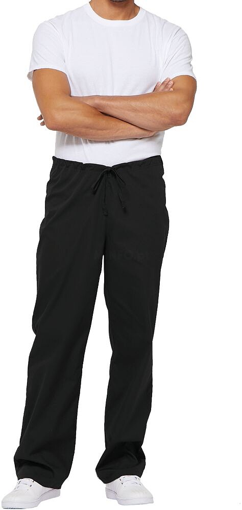 Calças com cintura ajustável com cordão unissexo DKE83006