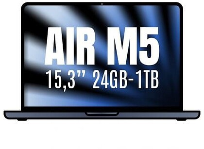 MDVN4Y/A Apple Macbook Air 15,3&rsquo;/ M5 10-Core CPU/ 24GB/ 1TB SSD/ 10-Core GPU/ Meia-noite