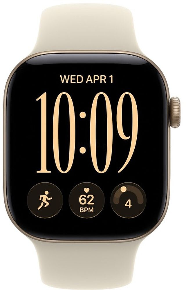Apple Watch Series 12/ GPS/ Cellular/ 42mm/ Dourado Claro/ Correa Deportiva Arena (S/M) MJG24QL/A