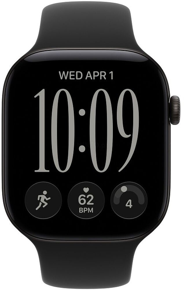 Apple Watch Series 12/ GPS/ Cellular/ 46mm/ Negro/ Correa Deportiva Negra (S/M) MJG84QL/A
