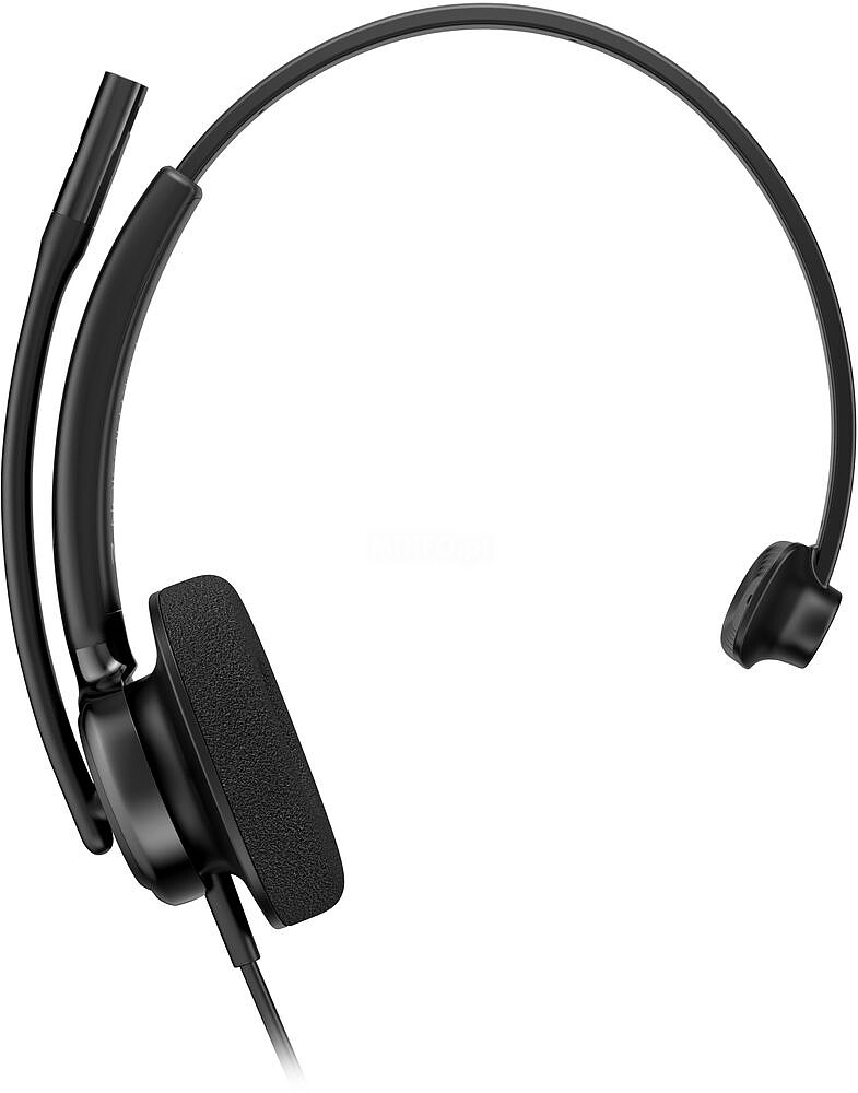 HP Poly Mission 415 - Mission 400 Series - auscultadores - no ouvido - com cabo - cancelamento de ruído activo - USB-C, USB-A - preto - Certificado para Microsoft Teams, Certificação Google Meet, Works With Chromebook Certified, Certificação C01A9A6#AC3