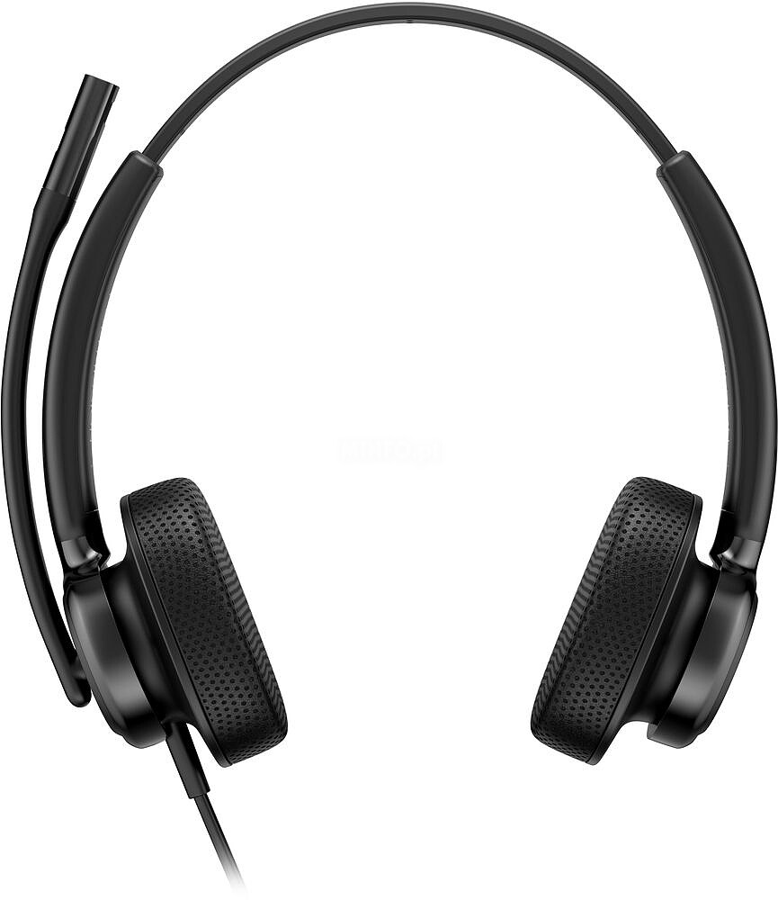 HP Poly Mission 425 - Mission 400 Series - auscultadores - no ouvido - com cabo - cancelamento de ruído activo - USB-C, USB-A - preto - Certificado para Microsoft Teams, Certificação Zoom, Works With Chromebook Certified C01B6AA#AC3
