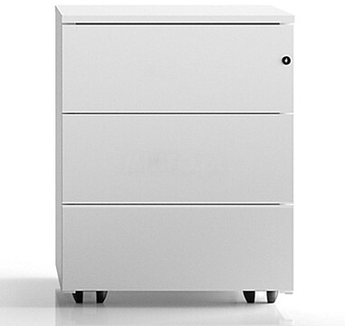 Bloco Rodado de 3 Gavetas com Rodas 410x515x520mm Branco Bloco Rodado de 3 Gavetas com Rodas 410x515x520mm Branco