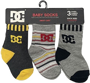 PACK DE 3 MEIAS DE BEBÉ Dc Stripe Crew 83726T - Multicolor ...