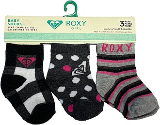 PACK DE 3 PARES DE MEIAS DE BEBÉ ROXY INSIDE SPARK LOGO 660...