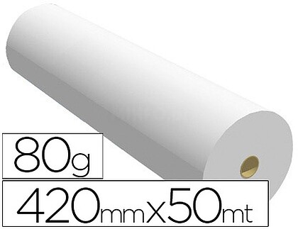 060PA8042050CB : Papel reprografia para plotter 420mmx50mt 80gr impressao tinteiro