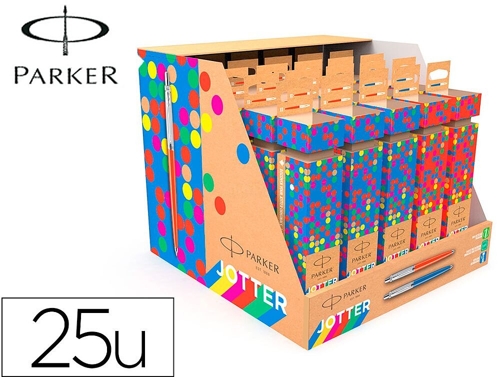 Esferografica parker jotter originals cracker expositor de 25 unidades sortidas 2159860