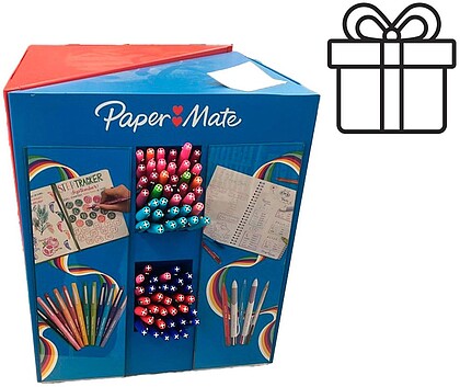 2256314 : Expositor premium sharpie/ papermate sobremesa giratorio con 520 unidades surtidas