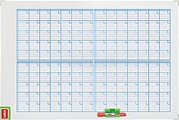 Plano de Desempenho Nobo, Planificador Mensal de Painel Magnético 725x53x1045mm - Inclui Kit de Planeamento com Ímãs 3048101
