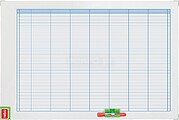 Plano de Desempenho Nobo, Planificador Semanal de Pizarra Magnética 710x50x1030mm - Inclui Kit de Planeamento com Ímãs 3048201