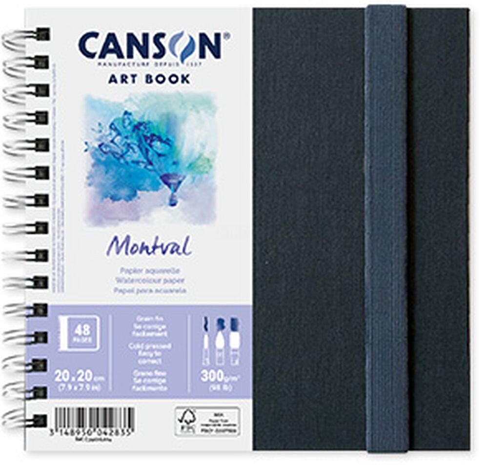 Caderno Canson Artbook Montval 20x20cm 300gr 48 Folhas Caderno Canson Artbook Montval 20x20cm 300gr 48 Folhas