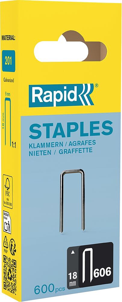 GRAPA 606/ 18 mm GALVANIZADA, 600 unid G-20555