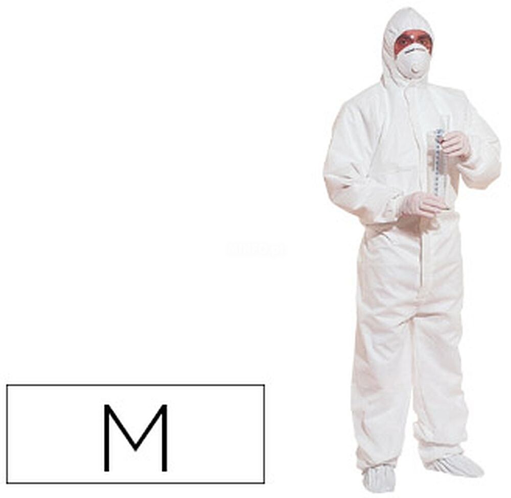 Casaco com Capucho Deltaplus de UM Uso em Tecido Deltatek 6000 Cor Branco Tamanho M DT221-TM