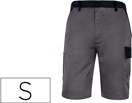 M1BE2GRPT : Bermuda deltaplus com cintura ajustavel e 5 bolsos cor cinza-verde tamanho s